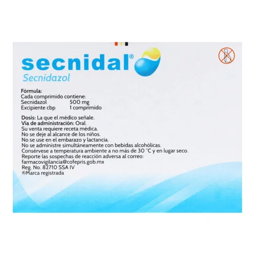 Secnidal 500 Mg Con 8 Comprimidos