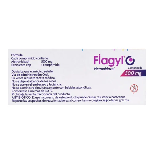 Comprar Flagyl 500 Mg Con 30 Comprimidos