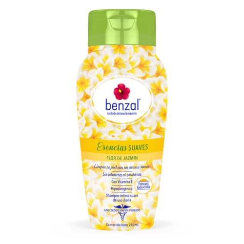 Benzal Shampoo Íntimo Esencias Suaves Flor De Jazmín 240 Ml