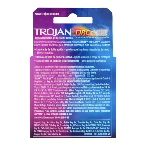 Comprar Trojan Fire-Ice Condones Con 3 Piezas