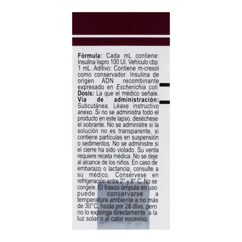 Humalog 100 Ui Frasco Ámpula 10 Ml