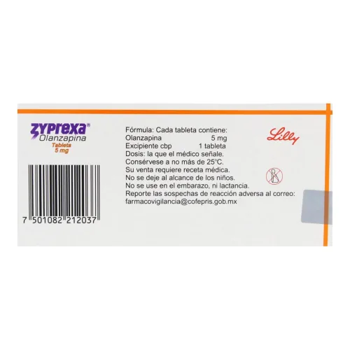 Comprar Zyprexa 5 Mg Con 14 Tabletas