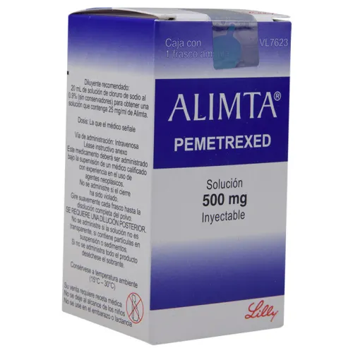 Alimta 500 Mg Solución Inyectable Con 1 Frasco Con Ámpula