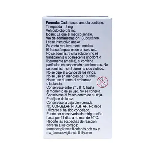 Mounjaro 5 Mg / 0.5 Ml Con 1 Frasco