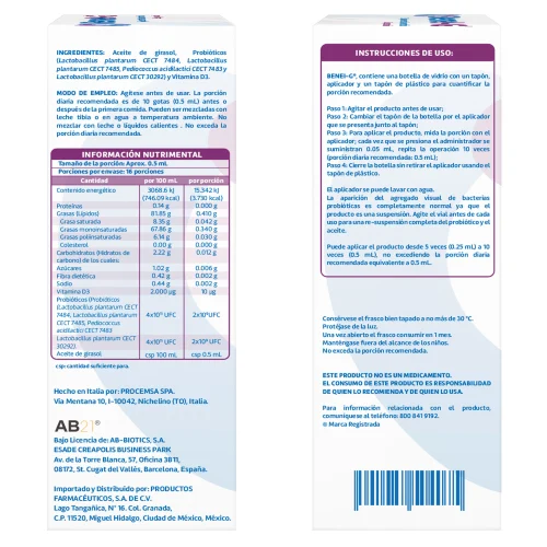 Benei-G Probióticos con 8 ml
