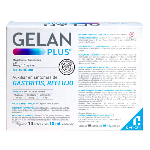 Gelan Plus 80 Mg/10 Ml Con 10 Sobres De 10 Ml