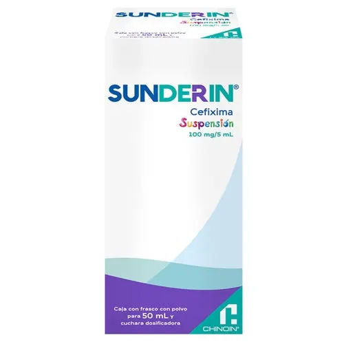 Sunderin Cefixima 100 Mg / 5 Ml Suspensión Con 50 Ml
