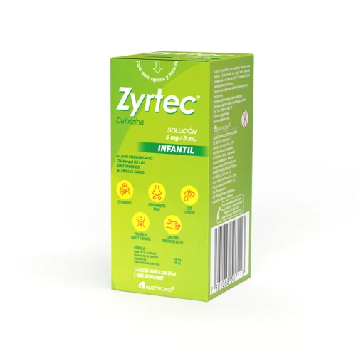 Comprar Zyrtec Infantil 5 Mg Con 50 Ml De Solución