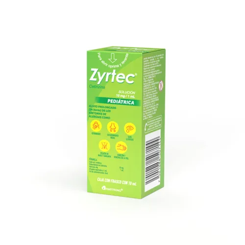 Comprar Zyrtec Pediátrico 10 Mg Con 10 Ml De Solución