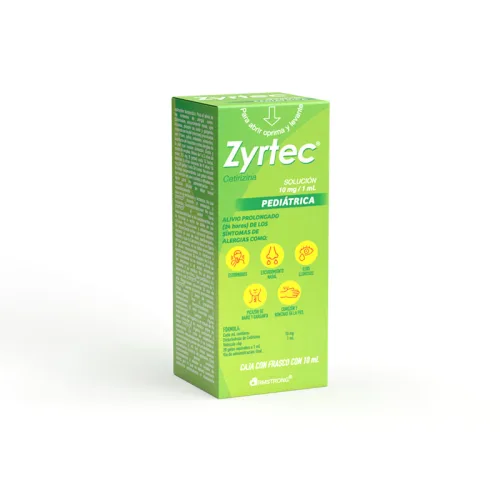 Comprar Zyrtec Pediátrico 10 Mg Con 10 Ml De Solución