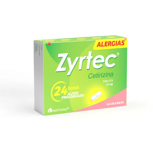 Zyrtec 10 Mg Con 20 Tabletas