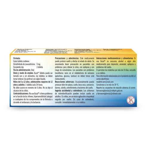 Comprar Xuzal 5 Mg Con 10 Tabletas