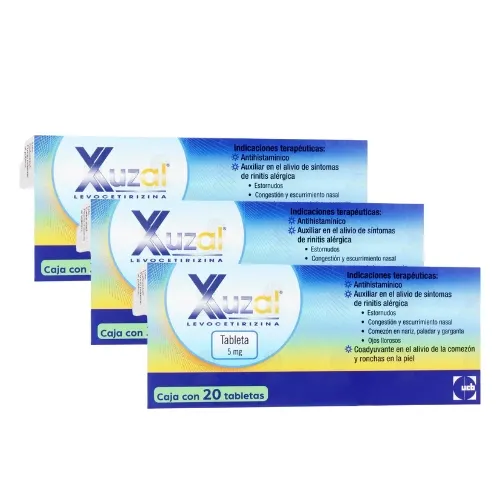 Comprar Xuzal 5 mg con 20 tabletas pack 3