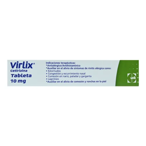 Virlix 10 Mg Con 20 Tabletas