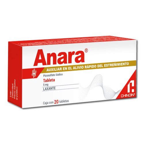 Anara 5 Mg Con 20 Tabletas