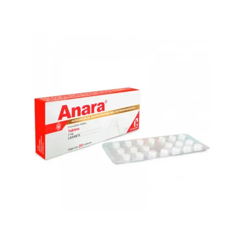 Anara 5 Mg Con 20 Tabletas