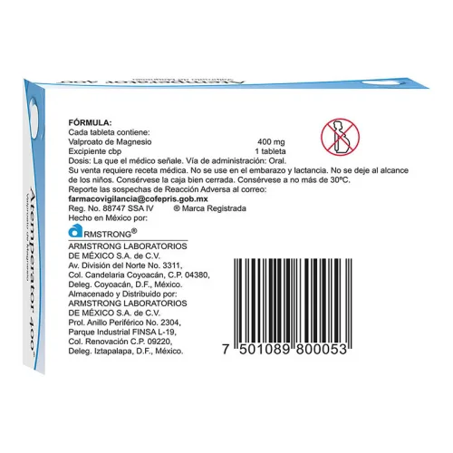 Atemperator 400 Mg Con 20 Tabletas