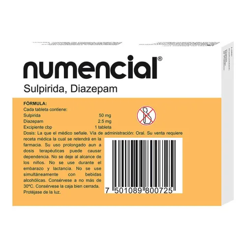 Numencial 50/2.5 Mg Con 60 Tabletas