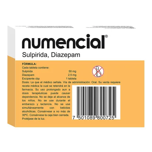 Numencial 50/2.5 Mg Con 60 Tabletas