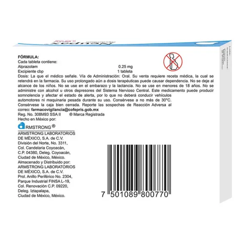 Neupax 0.25 Mg Con 30 Tabletas