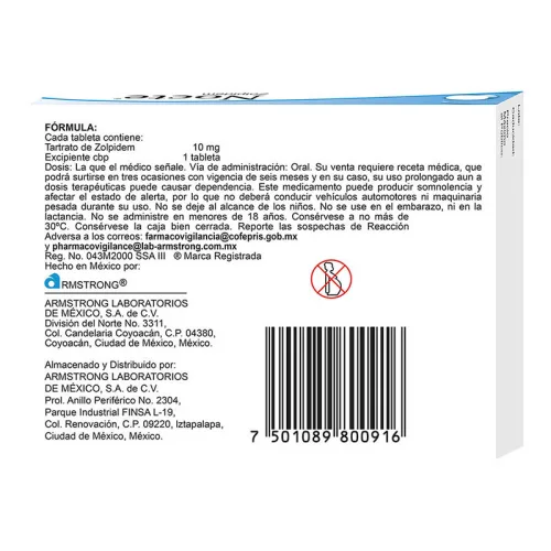 Nocte 10 Mg Con 10 Tabletas