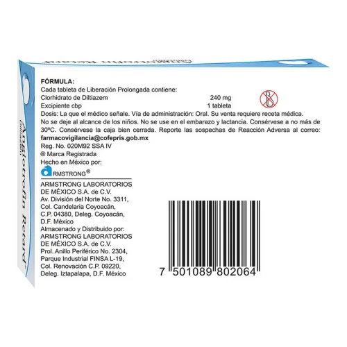 Comprar Angiotrofin Retard 240 Mg Con 10 Tabletas