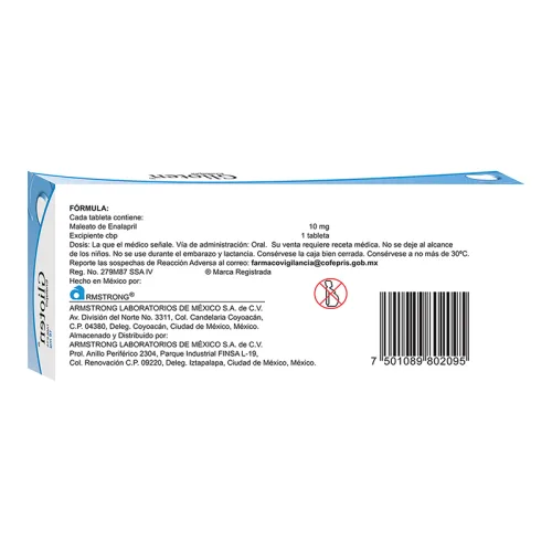 Glioten 10 Mg Con 30 Tabletas