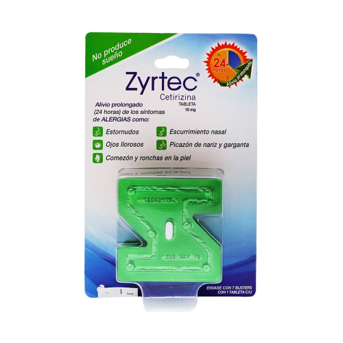 Comprar Zyertec 10 Mg Con 7 Tabletas