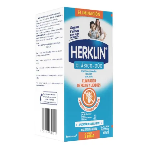 Comprar Herklin Clásico-Dúo Nf 0.2/2 % Solución Para Piojos Y Liendres Con 60 Ml