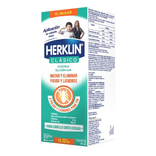 Herklin Clásico 0.2 % Shampoo Anti Piojos Y Liendres Con 120 Ml