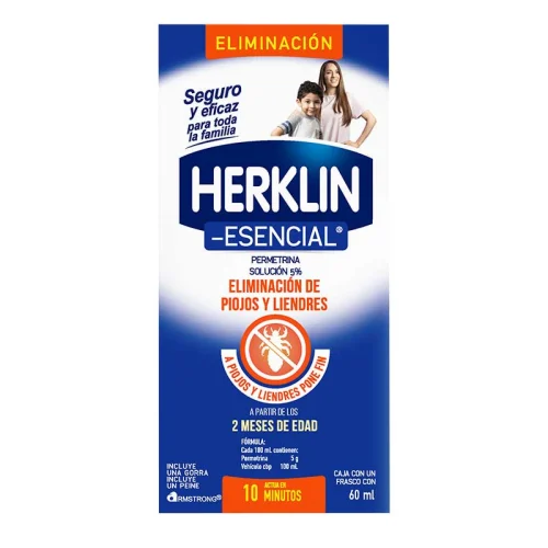 Comprar Herklin Esencial 5 % Solución Para Piojos Y Liendres Con 60 Ml