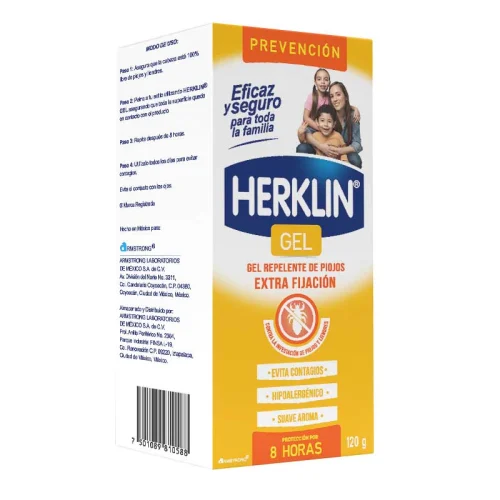 Herklin Gel Extra Fijación 10 % Repelente De Piojos Con 120 G