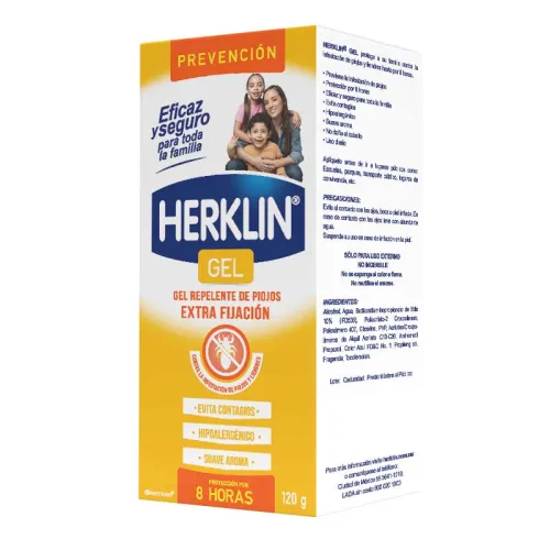 Comprar Herklin Gel Extra Fijación 10 % Repelente De Piojos Con 120 G