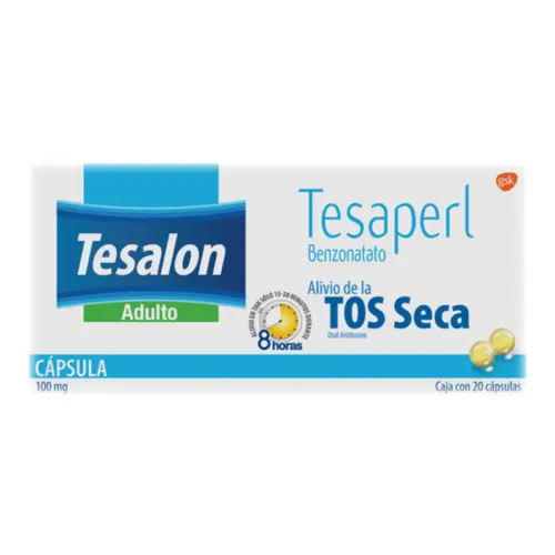 Tesalon Tesaperl 100 Mg Con 20 Cápsulas