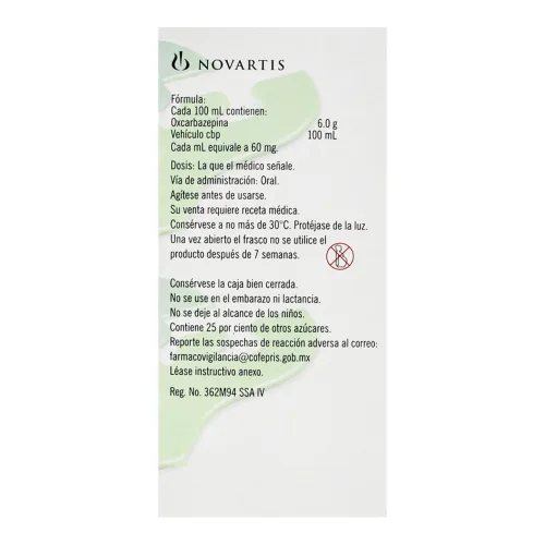 Trileptal 60 Mg Suspensión Con 100 Ml