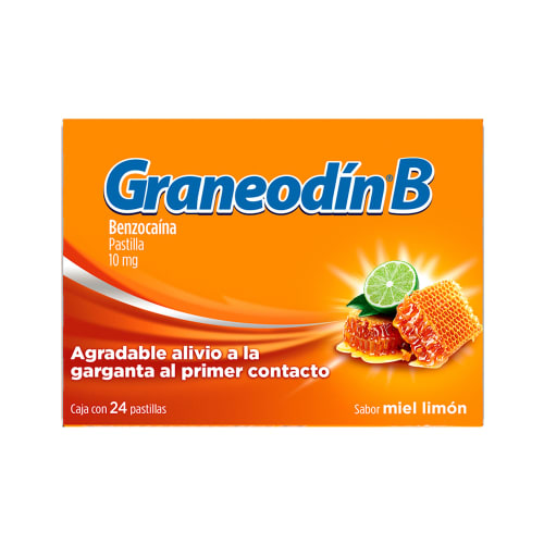 Graneodin B 10 Mg Con 24 Pastillas Sabor Miel Limón