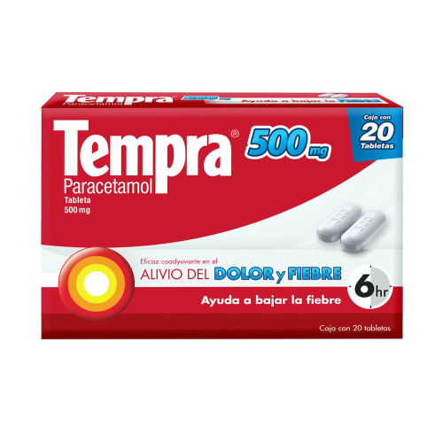 Comprar Tempra 500 Mg Con 20 Tabletas