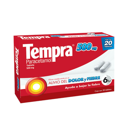 Tempra 500 Mg Con 20 Tabletas
