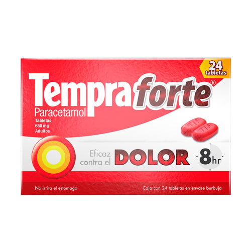 Comprar Tempra Forte 650 Mg Con 24 Tabletas