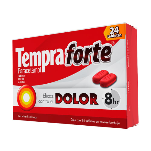 Comprar Tempra Forte 650 Mg Con 24 Tabletas