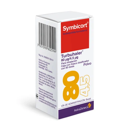 Symbicort Turbuhaler 80/4.5 Mcg Frasco Dosificador 60 Dosis