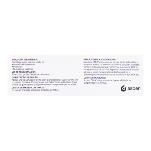 Emla 25mg/25mg/1gr 30gr crema tubo
