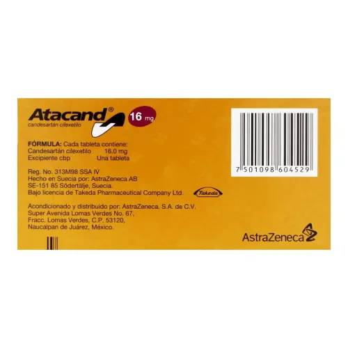 Comprar Atacand 16 Mg Con 28 Tabletas