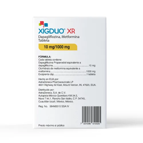Xigduo Xr 10/1000 Mg Con 28 Tabletas