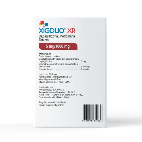 Xigduo Xr 5/1000 Mg Con 28 Tabletas