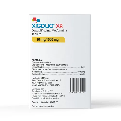 Xigduo Xr 10/1000 Mg Con 14 Tabletas