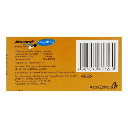 Comprar Atacand Plus 16/12.5 Mg Con 28 Tabletas