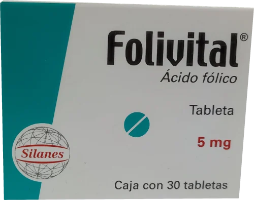 Comprar Folivital 5 Mg Con 30 Tabletas