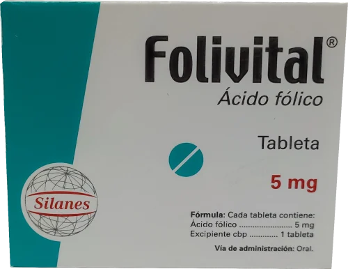 Folivital 5 Mg Con 30 Tabletas