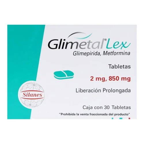 Glimetal Lex 2/850 Mg Con 30 Tabletas